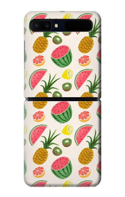 W3883 Fruit Pattern Hülle Schutzhülle Taschen Flip für Samsung Galaxy Z Flip 5G