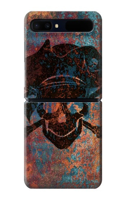 W3895 Pirate Skull Metal Hülle Schutzhülle Taschen Flip für Samsung Galaxy Z Flip 5G