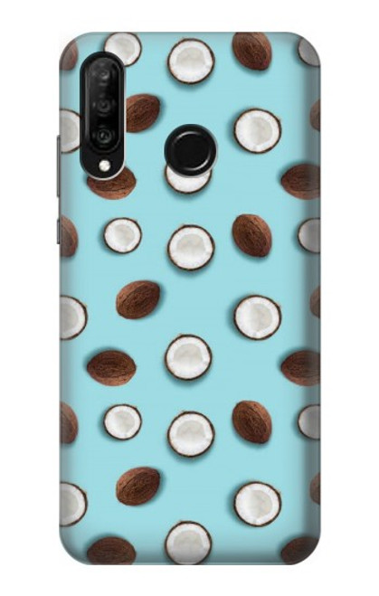 W3860 Coconut Dot Pattern Hülle Schutzhülle Taschen und Leder Flip für Huawei P30 lite