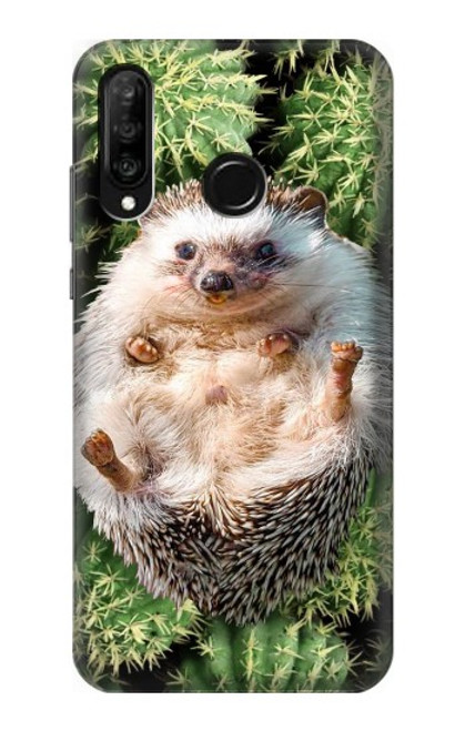W3863 Pygmy Hedgehog Dwarf Hedgehog Paint Hülle Schutzhülle Taschen und Leder Flip für Huawei P30 lite