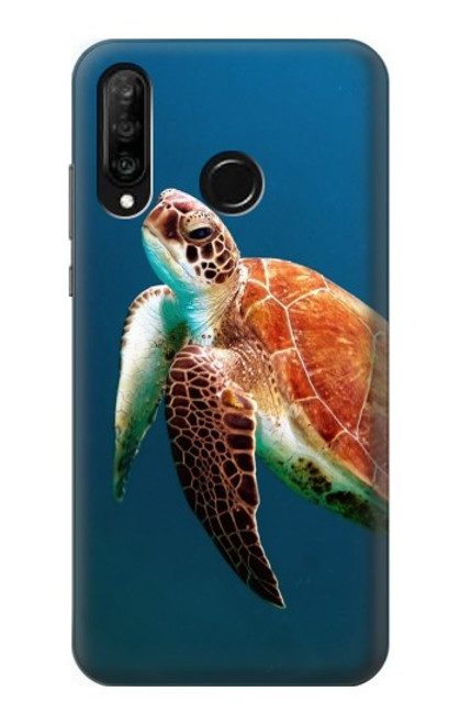 W3899 Sea Turtle Hülle Schutzhülle Taschen und Leder Flip für Huawei P30 lite