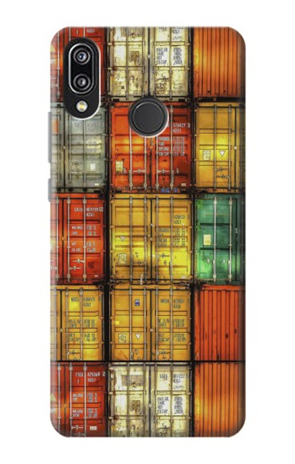 W3861 Colorful Container Block Hülle Schutzhülle Taschen und Leder Flip für Huawei P20 Lite