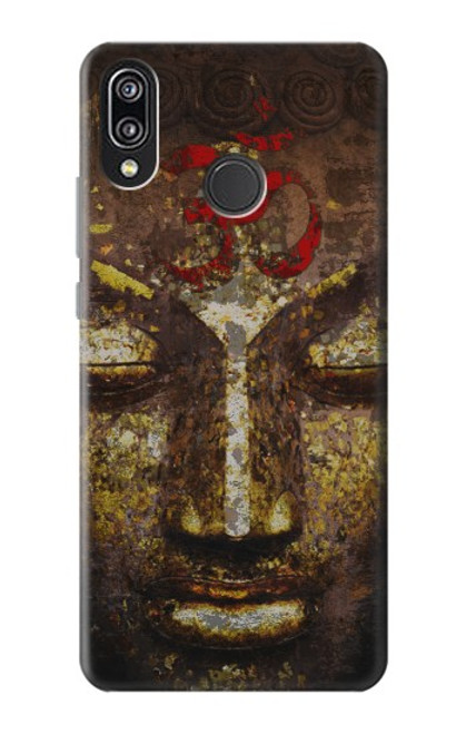 W3874 Buddha Face Ohm Symbol Hülle Schutzhülle Taschen und Leder Flip für Huawei P20 Lite