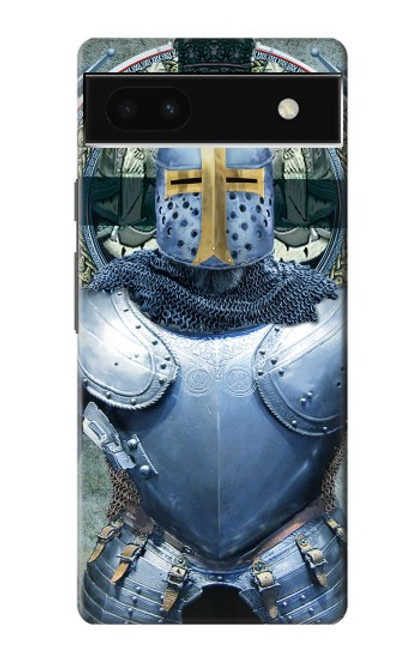 W3864 Medieval Templar Heavy Armor Knight Hülle Schutzhülle Taschen und Leder Flip für Google Pixel 6a