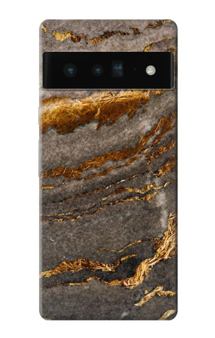 W3886 Gray Marble Rock Hülle Schutzhülle Taschen und Leder Flip für Google Pixel 6 Pro