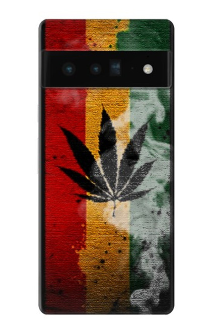 W3890 Reggae Rasta Flag Smoke Hülle Schutzhülle Taschen und Leder Flip für Google Pixel 6 Pro