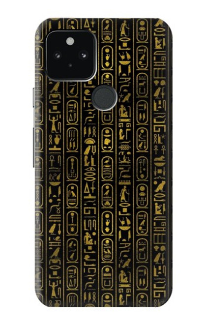 W3869 Ancient Egyptian Hieroglyphic Hülle Schutzhülle Taschen und Leder Flip für Google Pixel 5