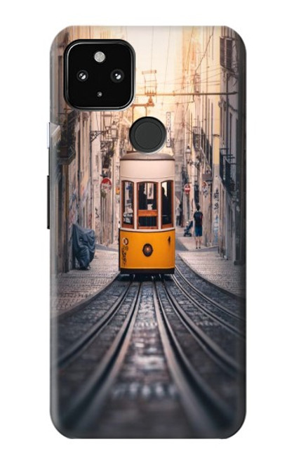 W3867 Trams in Lisbon Hülle Schutzhülle Taschen und Leder Flip für Google Pixel 4a 5G