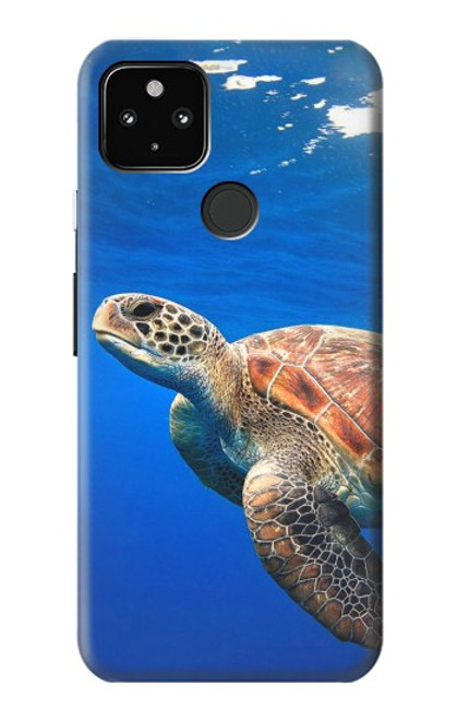 W3898 Sea Turtle Hülle Schutzhülle Taschen und Leder Flip für Google Pixel 4a 5G