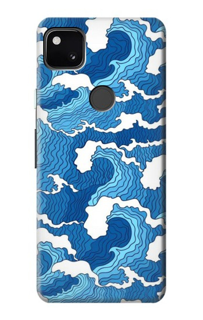 W3901 Aesthetic Storm Ocean Waves Hülle Schutzhülle Taschen und Leder Flip für Google Pixel 4a