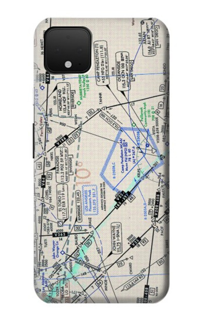 W3882 Flying Enroute Chart Hülle Schutzhülle Taschen und Leder Flip für Google Pixel 4