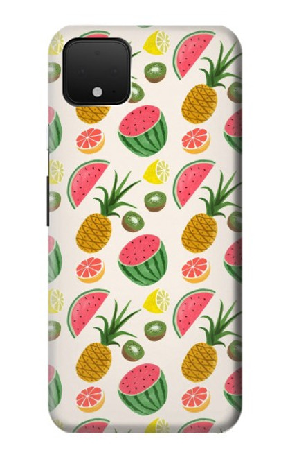 W3883 Fruit Pattern Hülle Schutzhülle Taschen und Leder Flip für Google Pixel 4