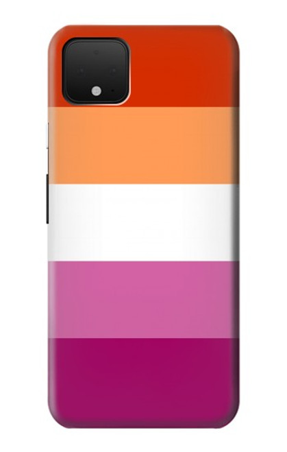 W3887 Lesbian Pride Flag Hülle Schutzhülle Taschen und Leder Flip für Google Pixel 4