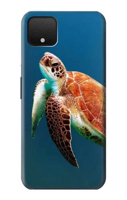 W3899 Sea Turtle Hülle Schutzhülle Taschen und Leder Flip für Google Pixel 4