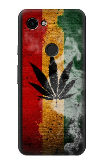 W3890 Reggae Rasta Flag Smoke Hülle Schutzhülle Taschen und Leder Flip für Google Pixel 3a