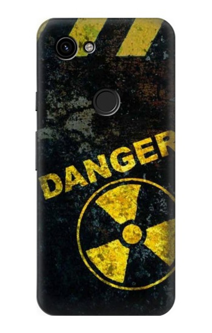 W3891 Nuclear Hazard Danger Hülle Schutzhülle Taschen und Leder Flip für Google Pixel 3a