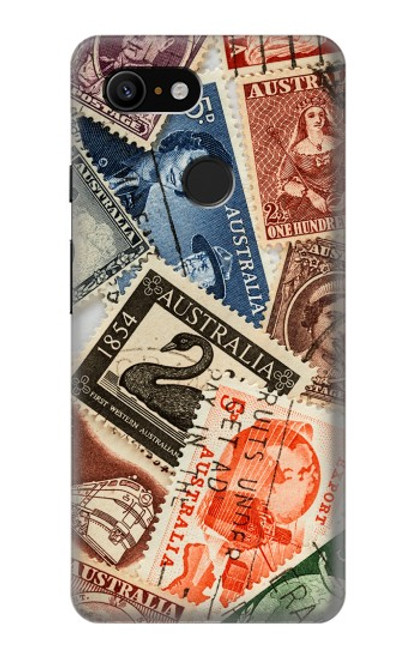 W3900 Stamps Hülle Schutzhülle Taschen und Leder Flip für Google Pixel 3
