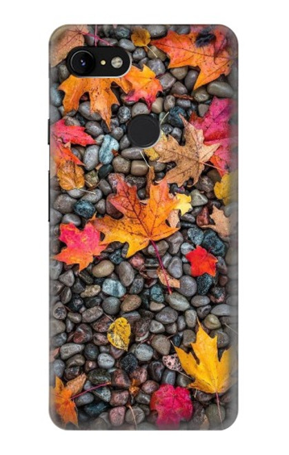 W3889 Maple Leaf Hülle Schutzhülle Taschen und Leder Flip für Google Pixel 3 XL