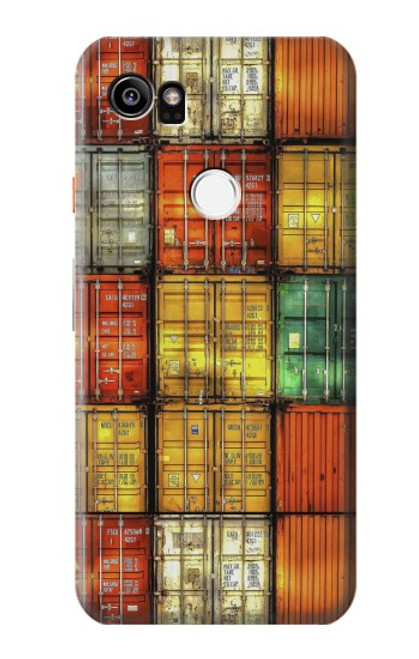 W3861 Colorful Container Block Hülle Schutzhülle Taschen und Leder Flip für Google Pixel 2 XL