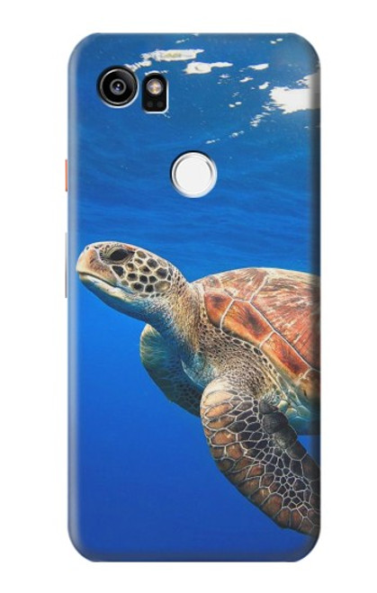W3898 Sea Turtle Hülle Schutzhülle Taschen und Leder Flip für Google Pixel 2 XL