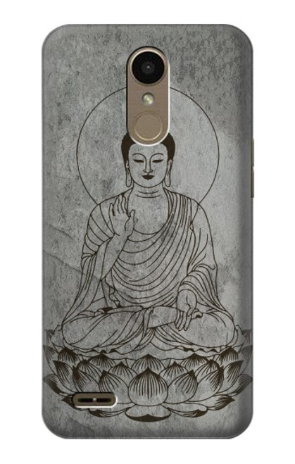 W3873 Buddha Line Art Hülle Schutzhülle Taschen und Leder Flip für LG K10 (2018), LG K30