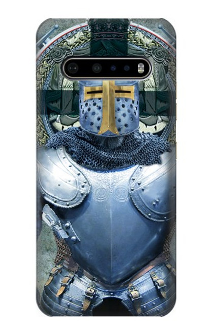 W3864 Medieval Templar Heavy Armor Knight Hülle Schutzhülle Taschen und Leder Flip für LG V60 ThinQ 5G