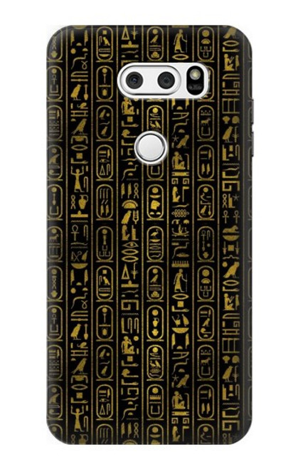 W3869 Ancient Egyptian Hieroglyphic Hülle Schutzhülle Taschen und Leder Flip für LG V30, LG V30 Plus, LG V30S ThinQ, LG V35, LG V35 ThinQ