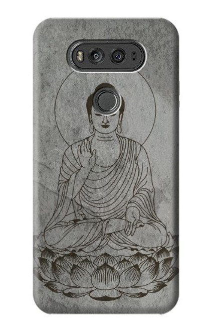 W3873 Buddha Line Art Hülle Schutzhülle Taschen und Leder Flip für LG V20