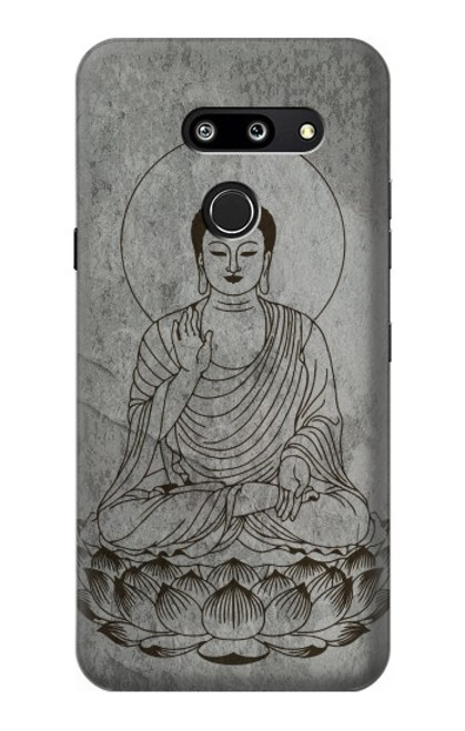 W3873 Buddha Line Art Hülle Schutzhülle Taschen und Leder Flip für LG G8 ThinQ