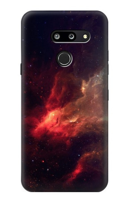 W3897 Red Nebula Space Hülle Schutzhülle Taschen und Leder Flip für LG G8 ThinQ