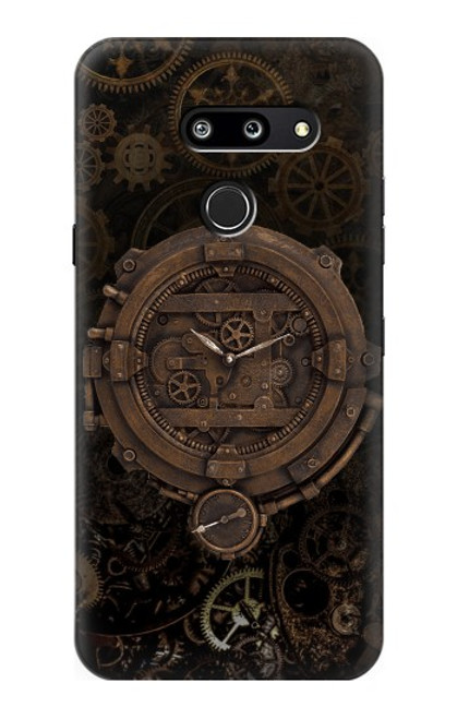 W3902 Steampunk Clock Gear Hülle Schutzhülle Taschen und Leder Flip für LG G8 ThinQ