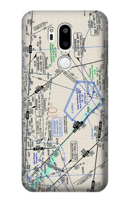 W3882 Flying Enroute Chart Hülle Schutzhülle Taschen und Leder Flip für LG G7 ThinQ