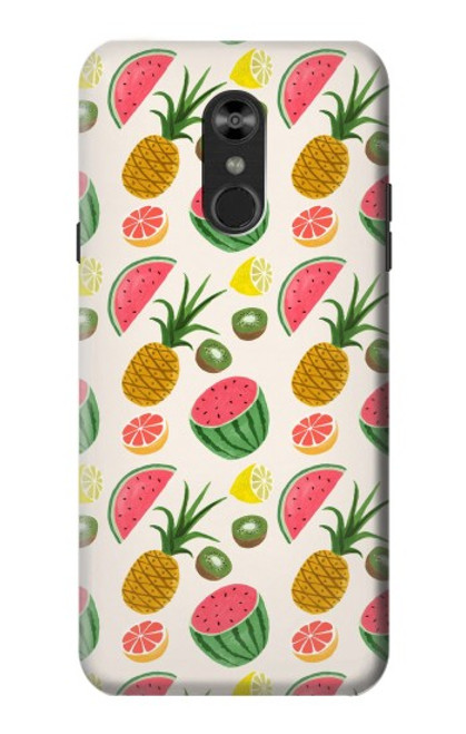 W3883 Fruit Pattern Hülle Schutzhülle Taschen und Leder Flip für LG Q Stylo 4, LG Q Stylus