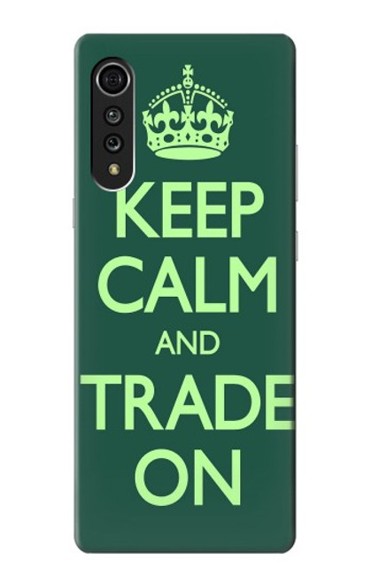 W3862 Keep Calm and Trade On Hülle Schutzhülle Taschen und Leder Flip für LG Velvet