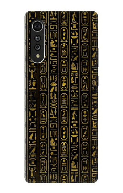 W3869 Ancient Egyptian Hieroglyphic Hülle Schutzhülle Taschen und Leder Flip für LG Velvet