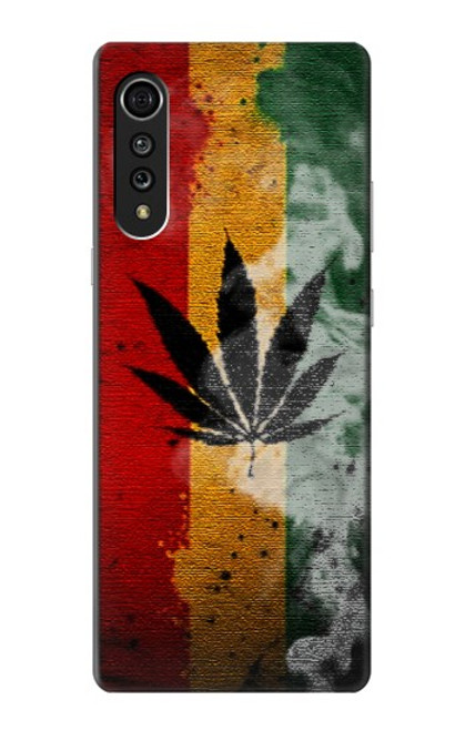 W3890 Reggae Rasta Flag Smoke Hülle Schutzhülle Taschen und Leder Flip für LG Velvet