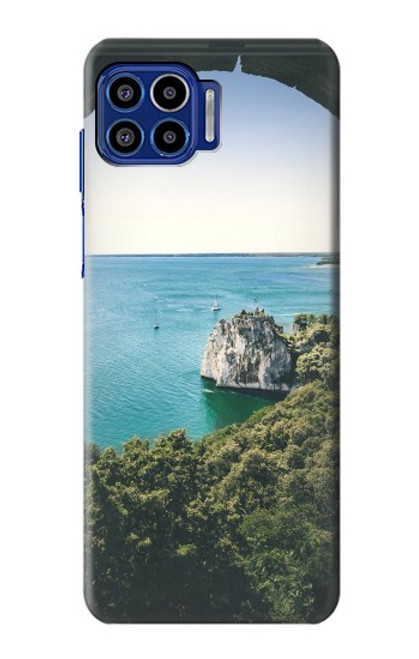 W3865 Europe Duino Beach Italy Hülle Schutzhülle Taschen und Leder Flip für Motorola One 5G