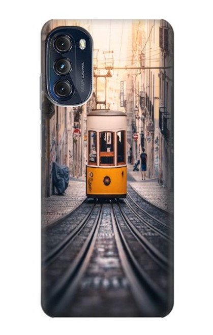 W3867 Trams in Lisbon Hülle Schutzhülle Taschen und Leder Flip für Motorola Moto G (2022)