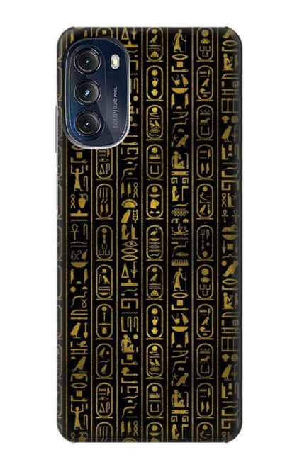 W3869 Ancient Egyptian Hieroglyphic Hülle Schutzhülle Taschen und Leder Flip für Motorola Moto G (2022)