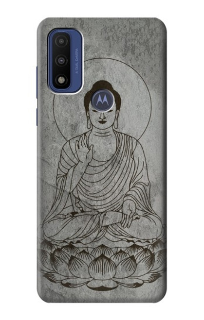 W3873 Buddha Line Art Hülle Schutzhülle Taschen und Leder Flip für Motorola G Pure