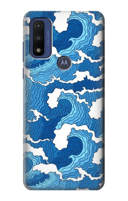 W3901 Aesthetic Storm Ocean Waves Hülle Schutzhülle Taschen und Leder Flip für Motorola G Pure