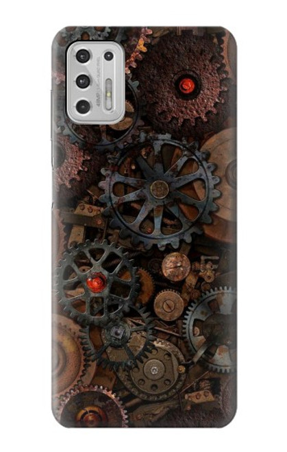 W3884 Steampunk Mechanical Gears Hülle Schutzhülle Taschen und Leder Flip für Motorola Moto G Stylus (2021)