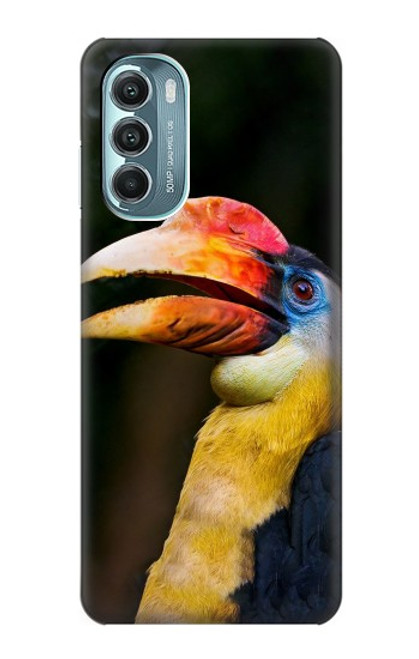 W3876 Colorful Hornbill Hülle Schutzhülle Taschen und Leder Flip für Motorola Moto G Stylus 5G (2022)