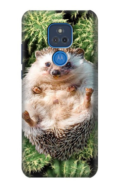 W3863 Pygmy Hedgehog Dwarf Hedgehog Paint Hülle Schutzhülle Taschen und Leder Flip für Motorola Moto G Play (2021)