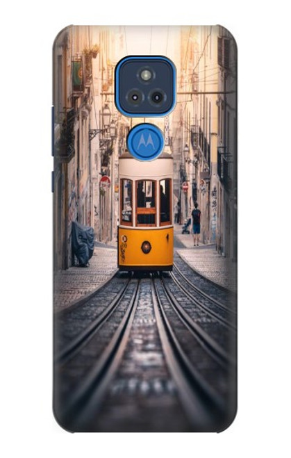W3867 Trams in Lisbon Hülle Schutzhülle Taschen und Leder Flip für Motorola Moto G Play (2021)
