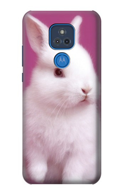 W3870 Cute Baby Bunny Hülle Schutzhülle Taschen und Leder Flip für Motorola Moto G Play (2021)