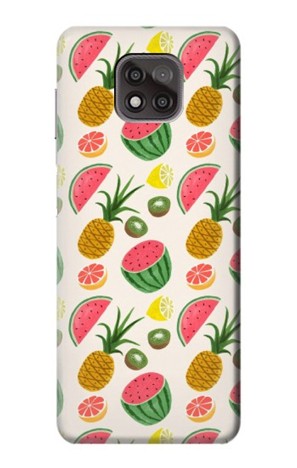 W3883 Fruit Pattern Hülle Schutzhülle Taschen und Leder Flip für Motorola Moto G Power (2021)