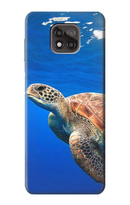 W3898 Sea Turtle Hülle Schutzhülle Taschen und Leder Flip für Motorola Moto G Power (2021)