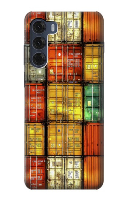 W3861 Colorful Container Block Hülle Schutzhülle Taschen und Leder Flip für Motorola Moto G200 5G