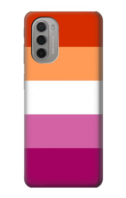 W3887 Lesbian Pride Flag Hülle Schutzhülle Taschen und Leder Flip für Motorola Moto G51 5G